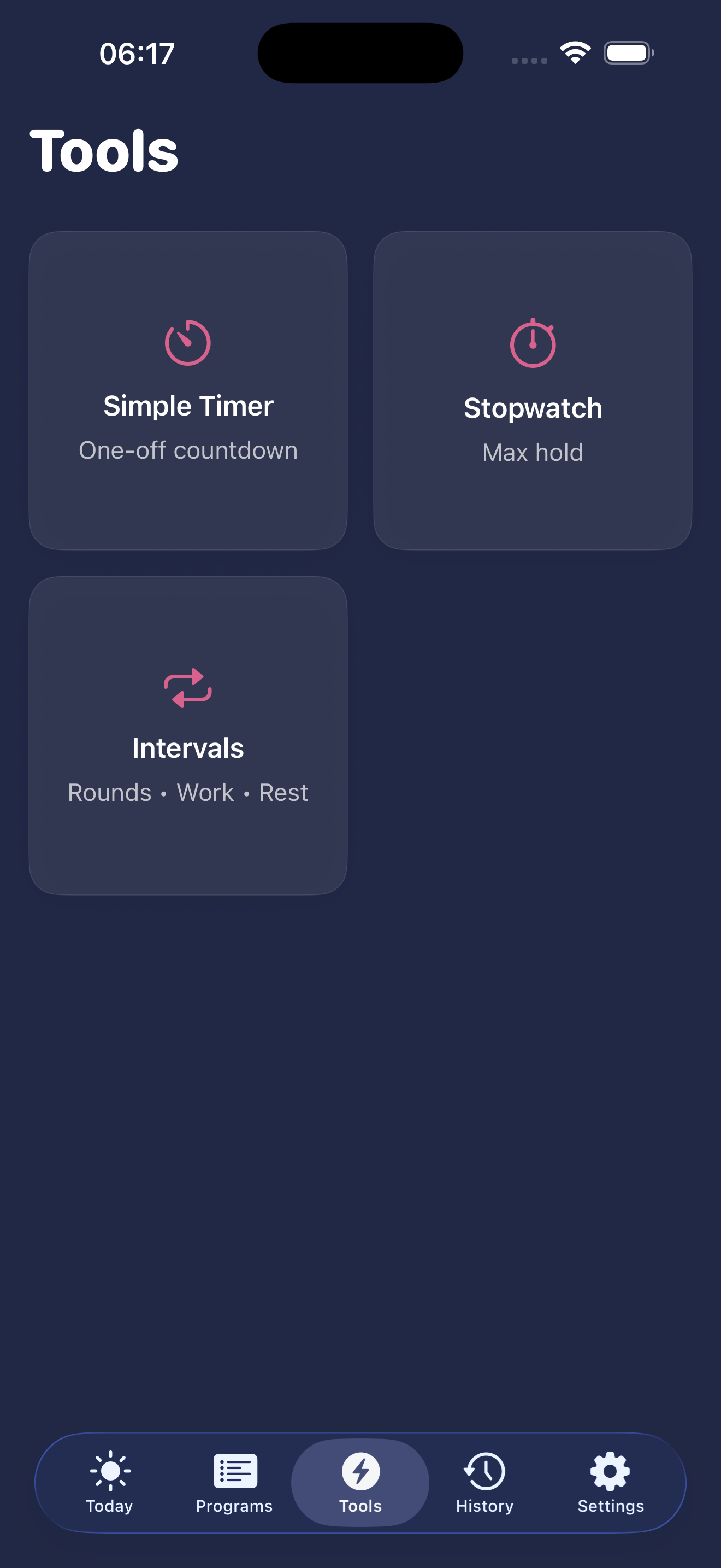 Tools — Simple Timer, Stopwatch, Intervals